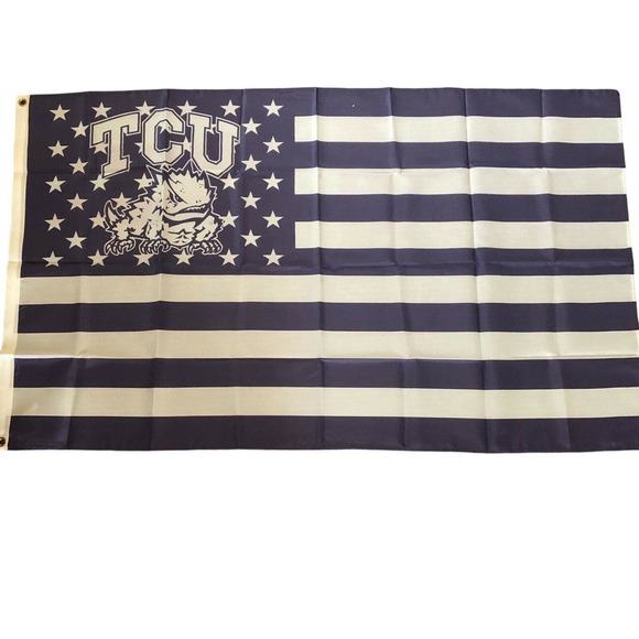 TCU Horned Frogs Flag Banner USA Style‎ New 3x5 Feet Man Cave Garage Tail Gate - Picture 4 of 4